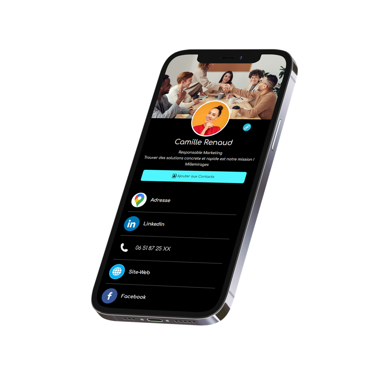 profil carte visite NFC