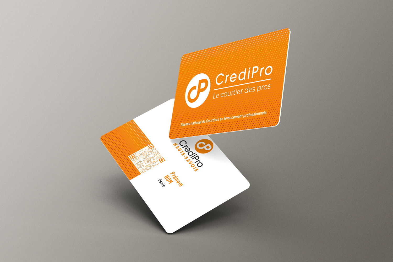 Carte de visite connectée Credipro avec QR code