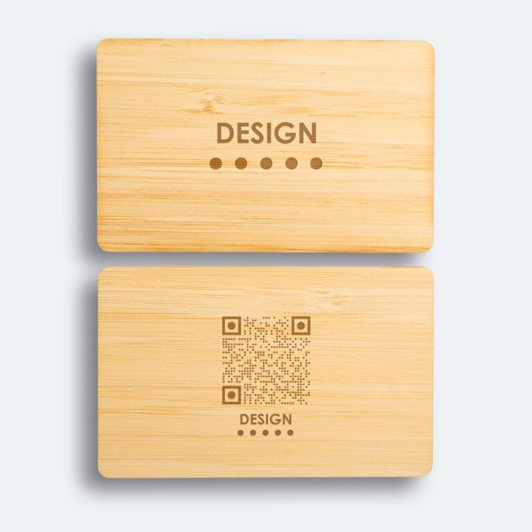 Carte de visite nfc bambou gravure