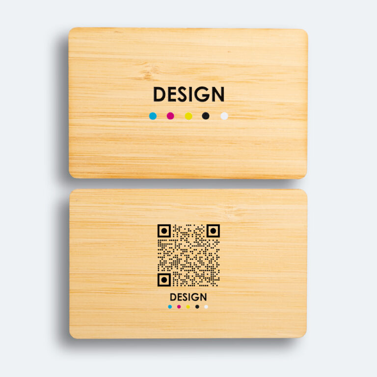 Carte de visite nfc bambou personnalisable