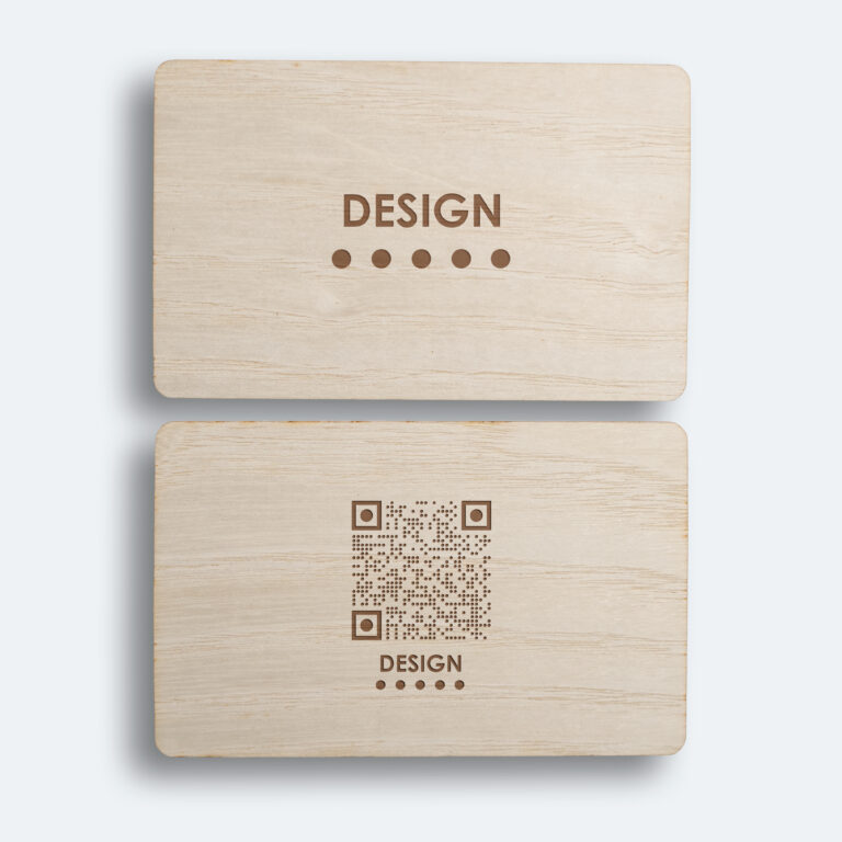 Carte NFC chêne blanc gravure personnalisable