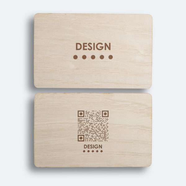 Carte NFC chêne blanc gravure personnalisable