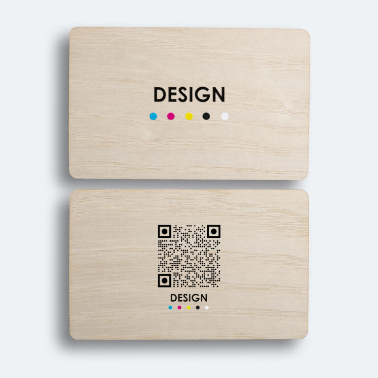 Carte connectée NFC chêne blanc impression