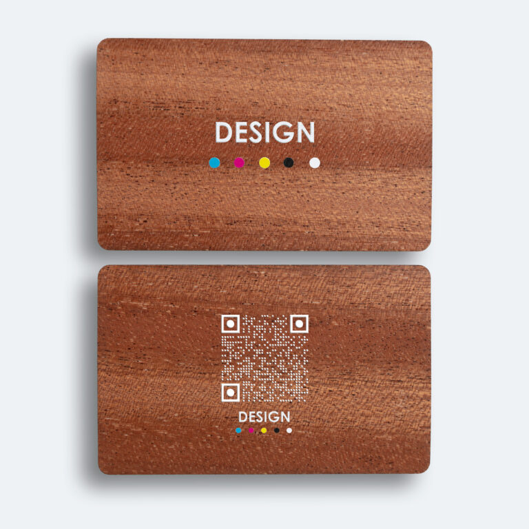 Carte NFC sapelli personnalisable QR code