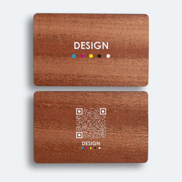 Carte NFC sapelli personnalisable QR code