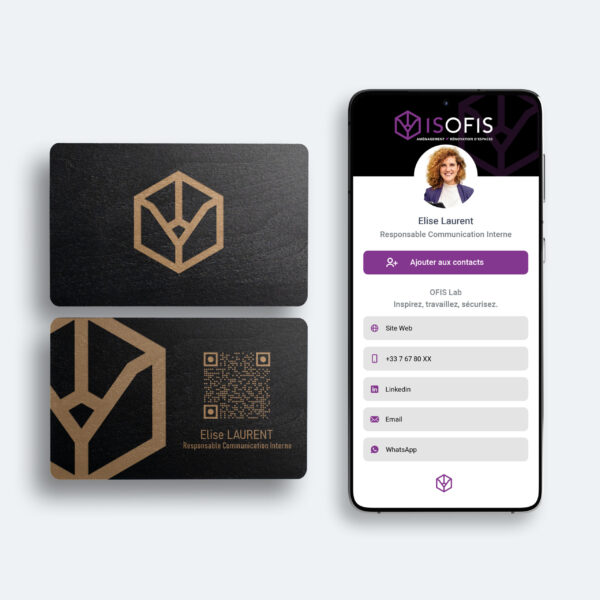 Carte de visite connectée NFC