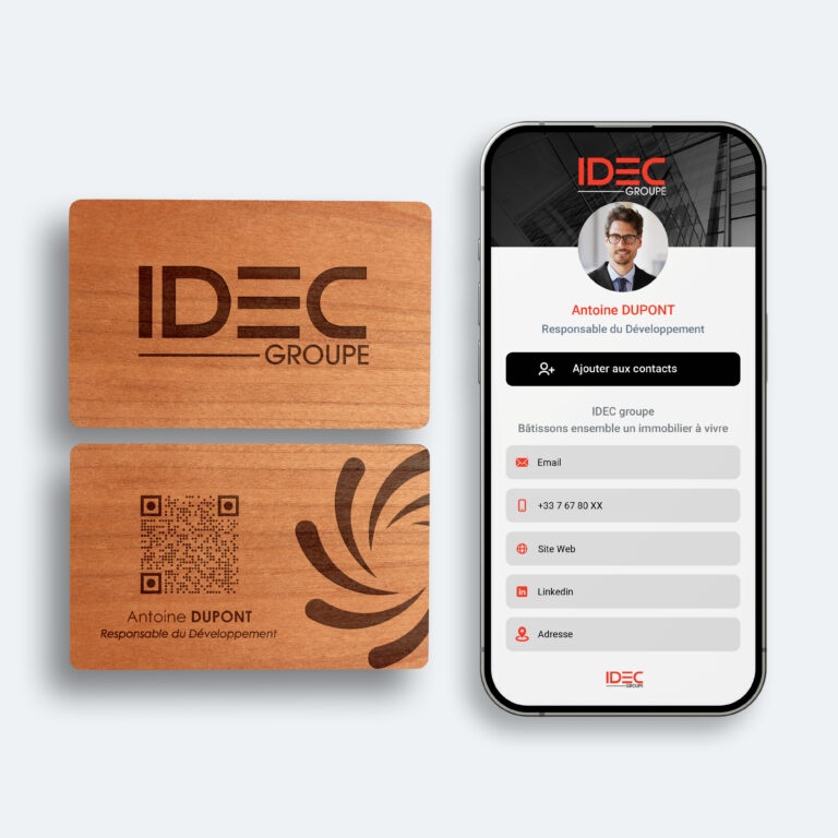 Carte de visite connectée IDEC GROUPE