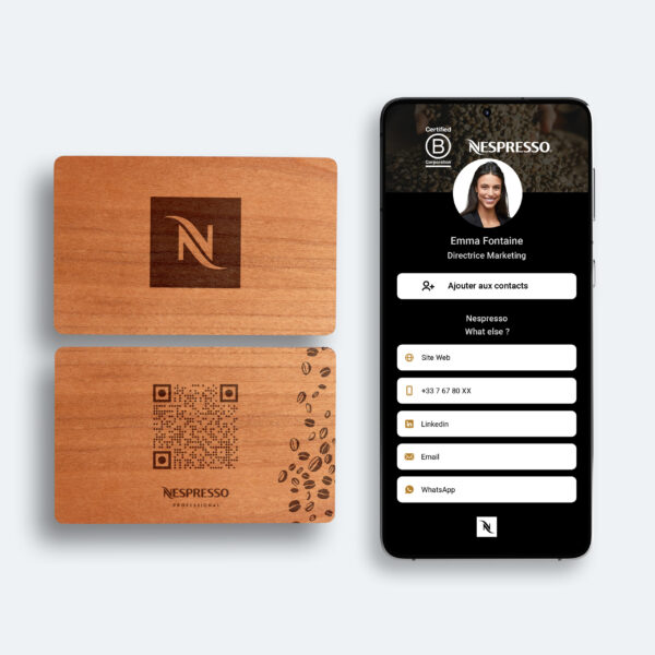 Carte de visite NFC Nespresso