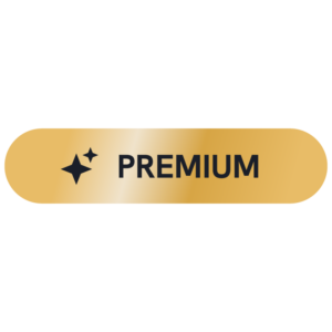 Insigne Premium en or avec effet scintillant