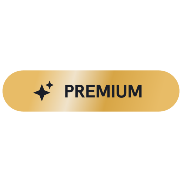 Insigne Premium en or avec effet scintillant