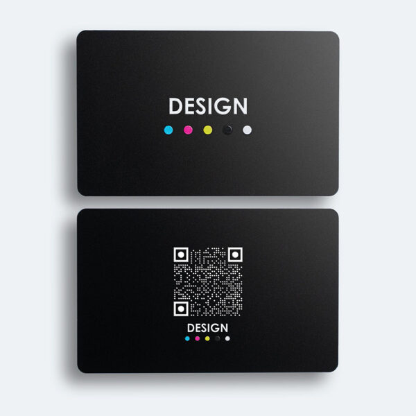 Carte noire personnalisable QR code et puce NFC