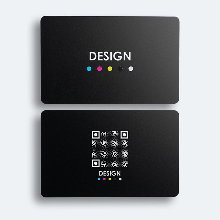 Carte noire personnalisable QR code et puce NFC