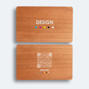 Carte de visite connectée cerisier