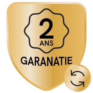 Garantie 2 ans avec icône de renouvellement