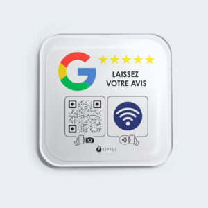 Plaque plexiglass Google avec QR code