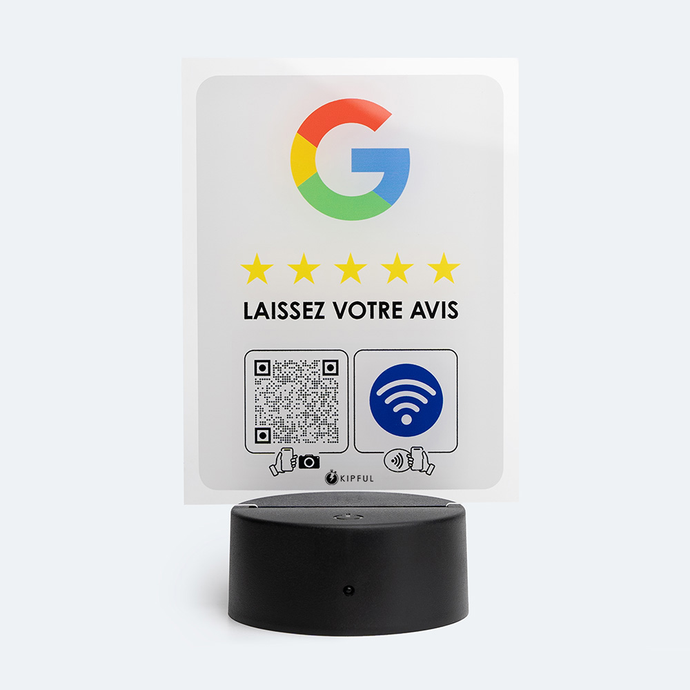 Support Avis Google – Totem LED NFC + QR Code | avis clients
