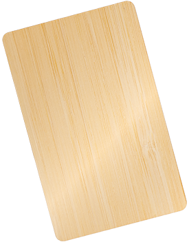 Carte de visite nfc en bambou