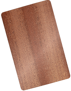 Carte de visite en bois Sappeli, texture naturelle et raffinée