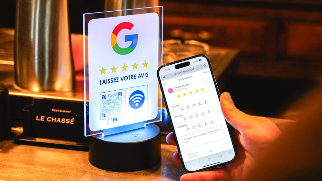 Collecte d’avis Google dans un établissement