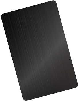 Carte de visite en métal brossé noir