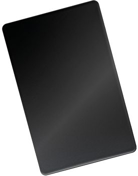 Carte de visite en métal noir mat