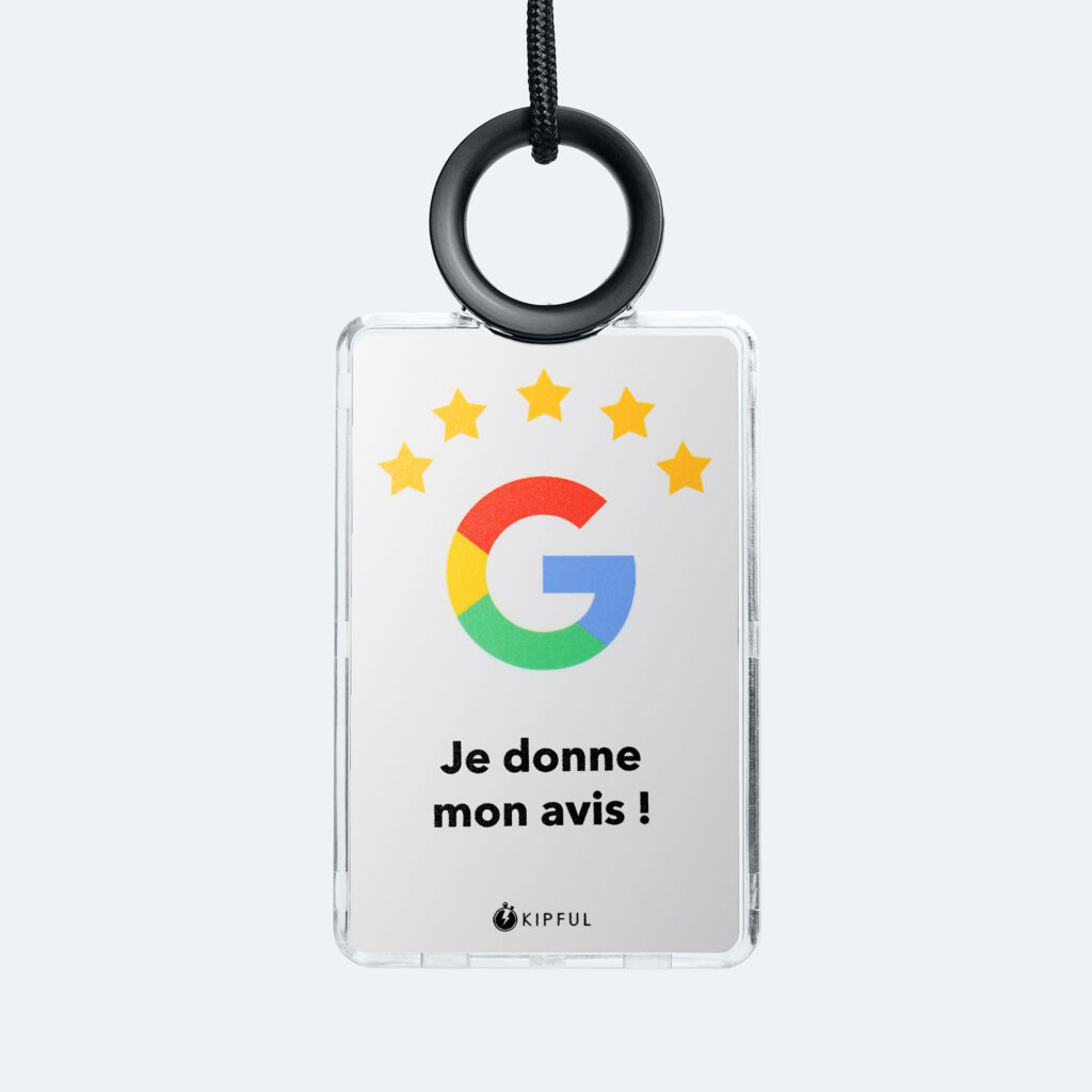 Badge d’avis Google avec cordon