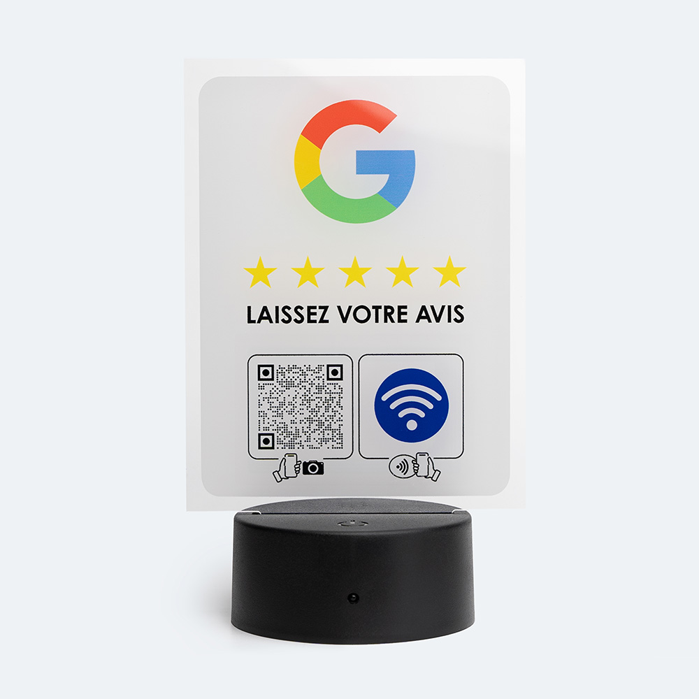 Plaque Google sur pied noir