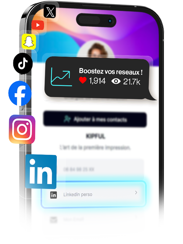 Boostez vos réseaux et partagez votre profil KIPFUL