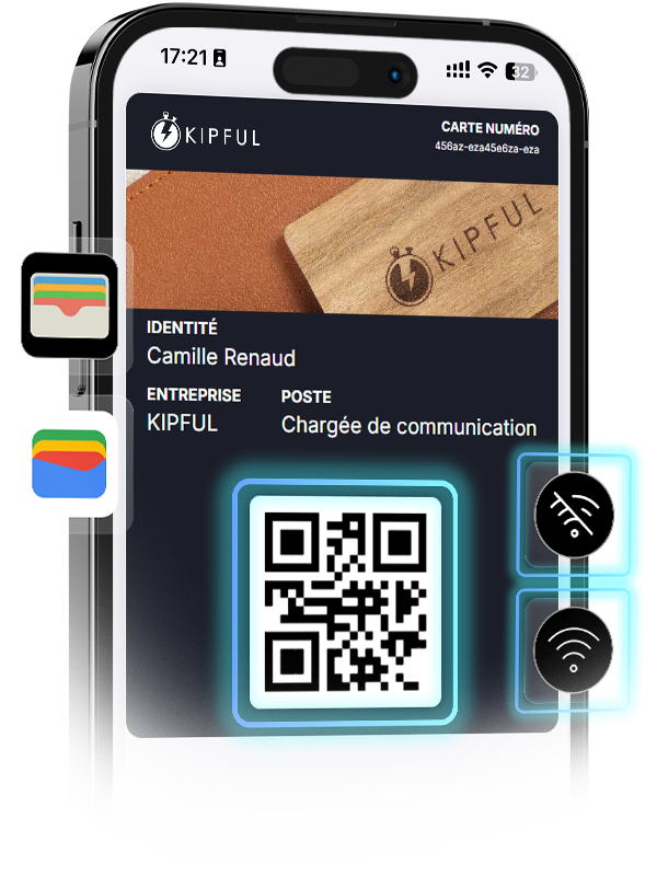 KIPFUL wallet pour partager profil digital et VCF