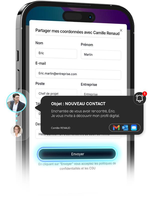 Formulaire pour collecter les coordonnées clients