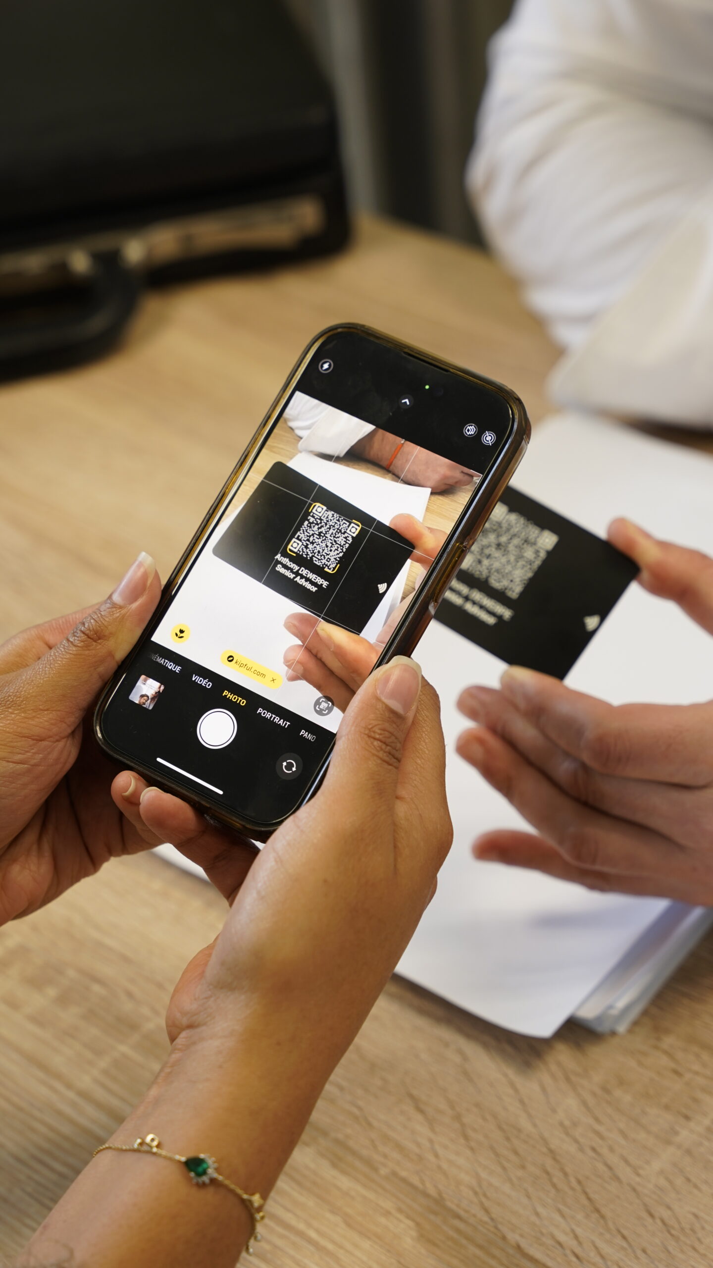 présentation carte kipful via le qr code