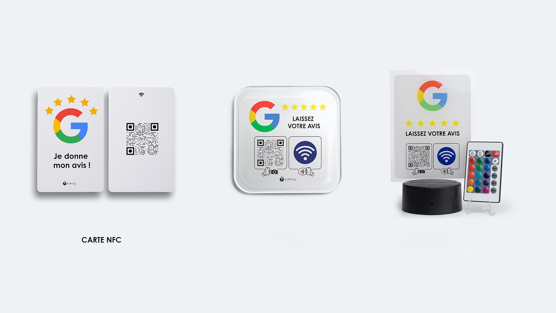 les différents produits kipful pour avoir des avis google
