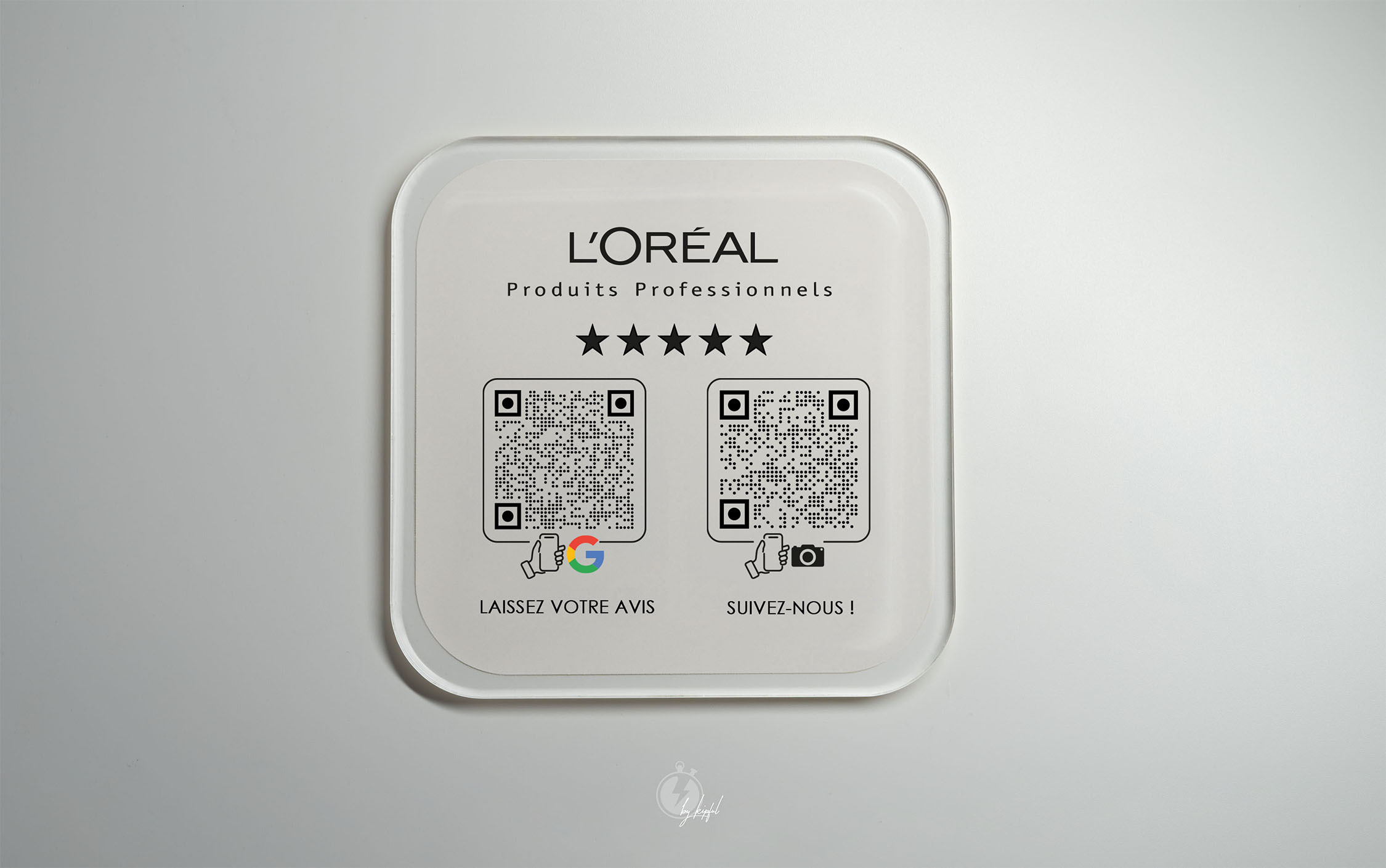 Plaque NFC pour la marque l'ORÉAL