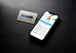 exemple de carte de visite hybride client isocab en metal et profil en ligne