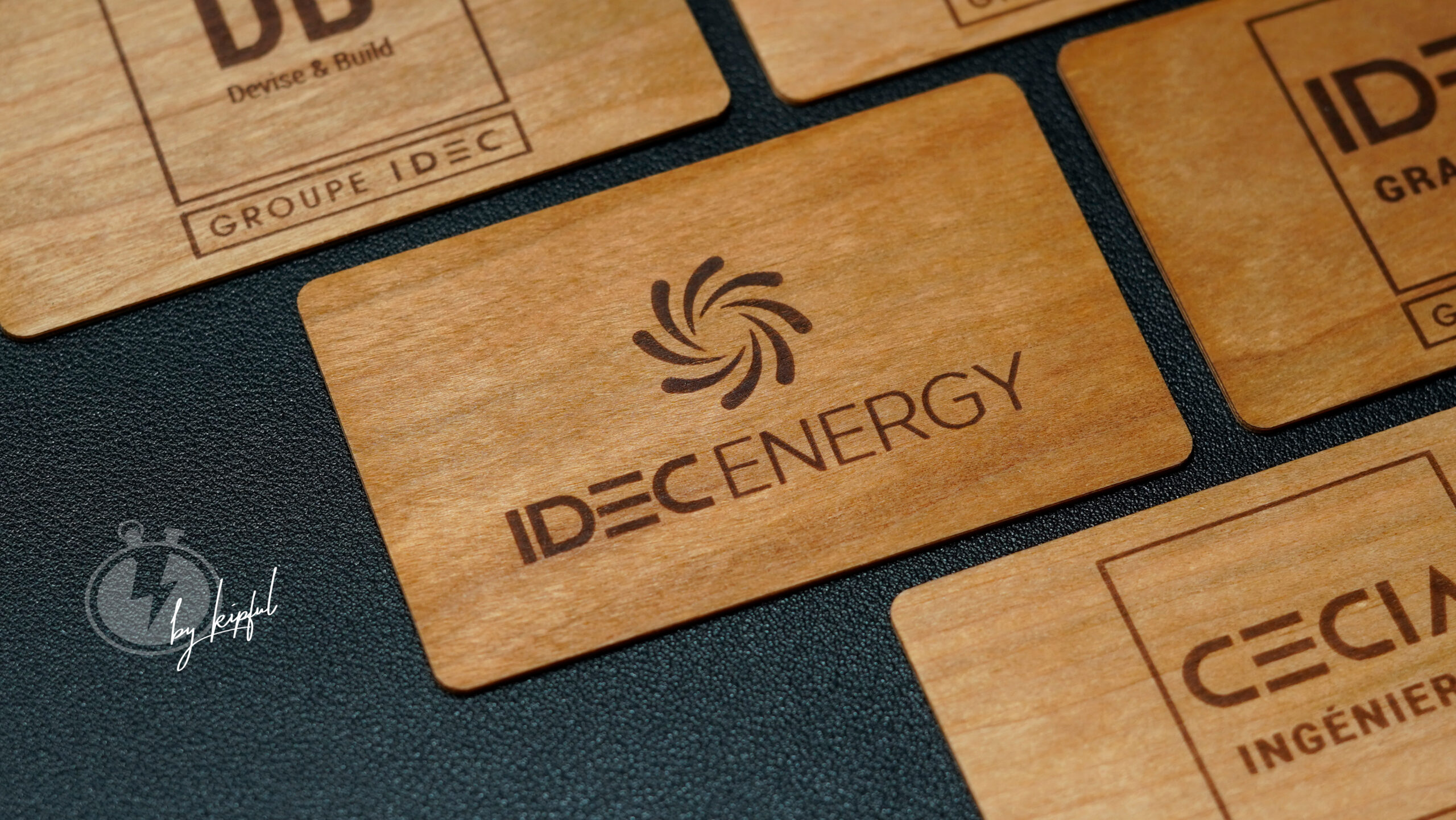 carte de visite en bois