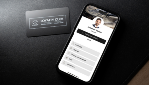 carte kipful en pvc noir pour mazda finance et téléphone avec profil digital